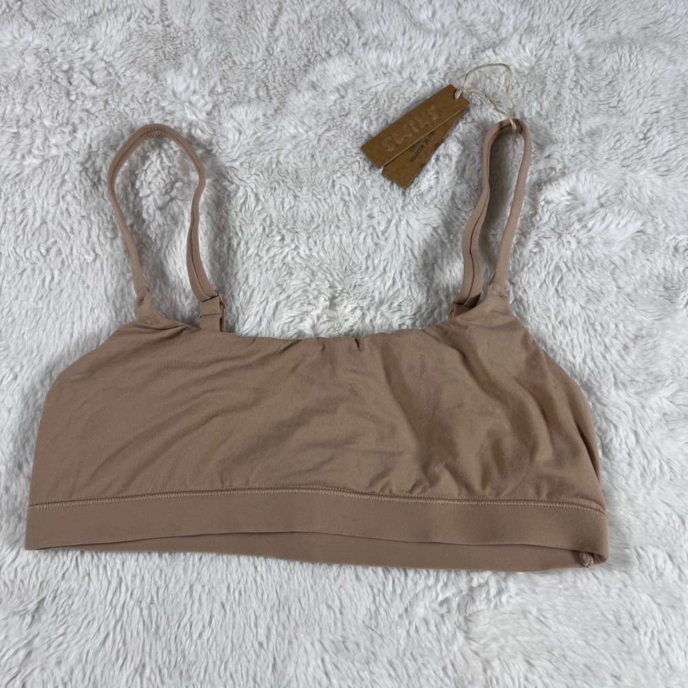 Skims Women's Fits Everybody Scoop Bralette Clay Tan Size XS BR-SCN-2025 NWT